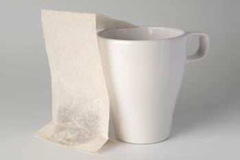 Super sized empty tea bag